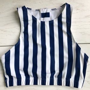 ⭐️2 FOR 5⭐️ pinstripe navy bikini top